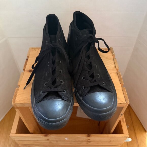 Converse Size 13 Black Chuck Taylor All Star Syde Street Mid Top Sneakers Shoes - Picture 7 of 16